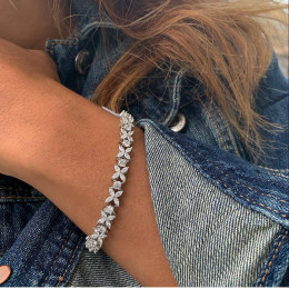 Браслет Tiffany  белый с камнями