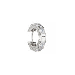 Серьги кольца Tiffany Embrace белые с камнями