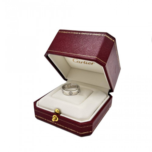 Упаковка Cartier под кольцо (белая кожа)
