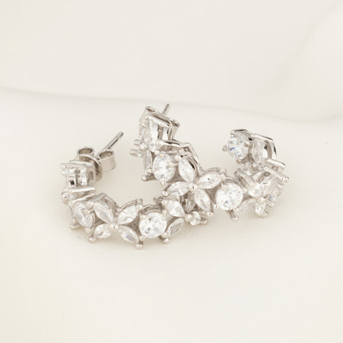 Серьги Tiffany Victoria белые с камнями