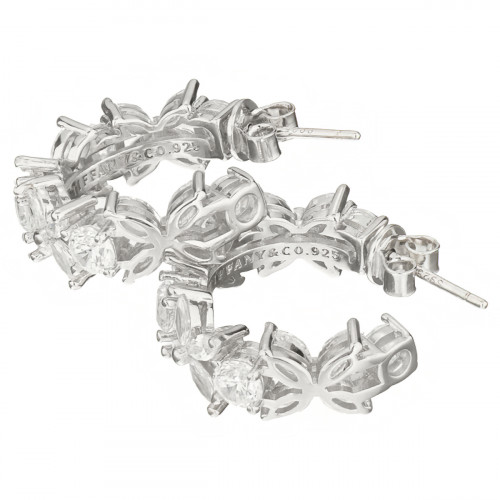 Серьги Tiffany Victoria белые с камнями