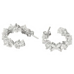 Серьги Tiffany Victoria белые с камнями