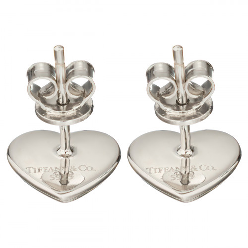 Серьги Tiffany белые с голубым с кантом
