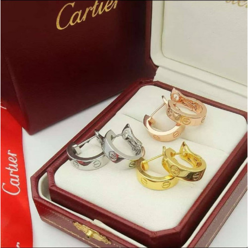 Серьги Cartier love с английским замком