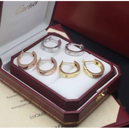 Серьги Cartier love с английским замком