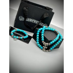 Браслет Chrome Hearts бирюза