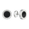 Серьги BVLGARI B.zero1 черные в белом BVL-24А4