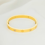 Браслет Cartier Love желтый классический с камнями
