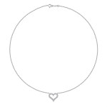 Кулон Tiffany Hearts белый с камнями