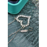 Кулон Tiffany Hearts белый с камнями