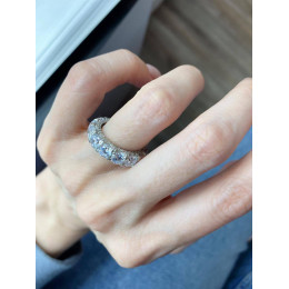 Кольцо Tiffany Embrace белое с камнями