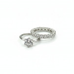 Два кольца Tiffany Embrace каратник и дорожка