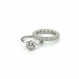 Два кольца Tiffany Embrace каратник и дорожка 