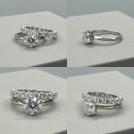 Два кольца Tiffany Embrace каратник и дорожка