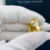 Серьги Van Cleef гвоздики черные в желтом