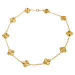 Колье Van Cleef 90 см гильоше в желтом