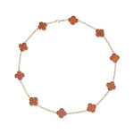 Колье Van Cleef 45 см красное в розовом