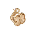 Серьги Van Cleef 1 мотив гильоше в розовом