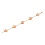 Браслет Van Cleef 5 мотивов гильоше в розовом