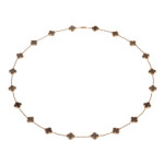 Колье Van Cleef 90 см темный перламутр в розовом
