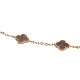 Колье Van Cleef 90 см темный перламутр в розовом
