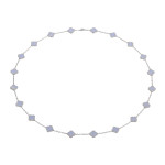 Колье Van Cleef 90 см сиреневое в белом