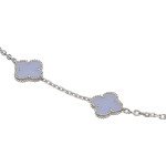 Колье Van Cleef 90 см сиреневое в белом
