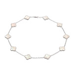 Колье Van Cleef 45 см перламутр в белом
