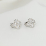 Серьги Van Cleef 1 мотив красные в розовом золоте 1,5 см VGOLD