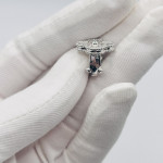 Серьги Van Cleef 1 мотив красные в розовом золоте 1,5 см VGOLD