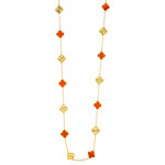 Колье Van Cleef 90 см красное с желтым (микс)