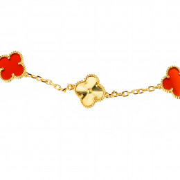 Колье Van Cleef 90 см красное с желтым (микс)