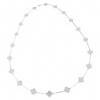 Колье Van Cleef 90 см белое с цирконами
