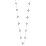 Колье Van Cleef 90 см белое с цирконами