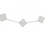 Колье Van Cleef 90 см белое с цирконами