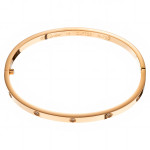 Браслет Cartier Love розовый тонкий с камнями