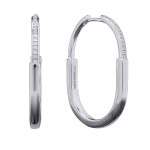Серьги Tiffany Lock белые с камнями