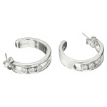 Серьги Tiffany белые с камнями