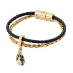 Браслет Bvlgari Serpenti желтый металл с черным