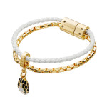 Браслет Bvlgari Serpenti желтый металл с белым