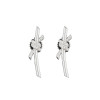 Серьги Tiffany Knot белые с белыми камнями