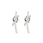 Серьги Tiffany Knot белые с белыми камнями