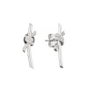 Серьги Tiffany Knot белые с белыми камнями
