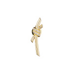 Серьги Tiffany Knot желтые с белыми камнями