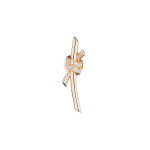 Серьги Tiffany Knot розовые с белыми камнями
