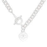 Колье Return To Tiffany белое широкое с цирконом