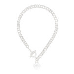 Колье Return To Tiffany белое широкое с цирконом