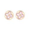 Серьги Louis Vuitton Color Blossom розовые с розовой керамикой