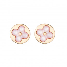 Серьги Louis Vuitton Color Blossom розовые с розовой керамикой