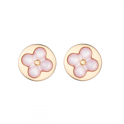 Серьги Louis Vuitton Color Blossom розовые с розовой керамикой